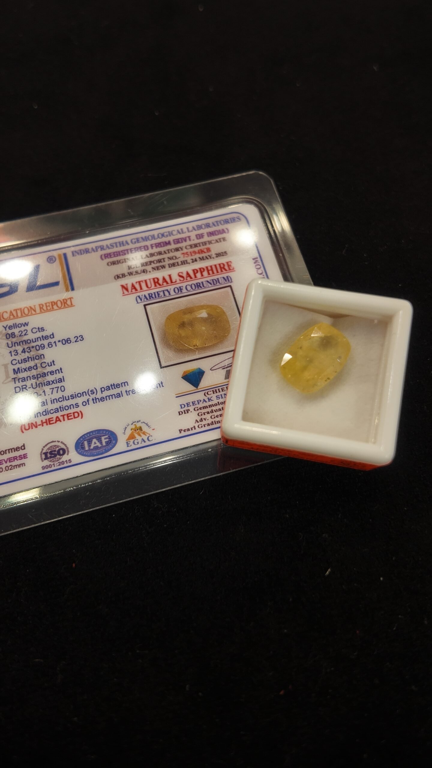 Natural Yellow Sapphire (Pukhraj) Gemstone – Certified
