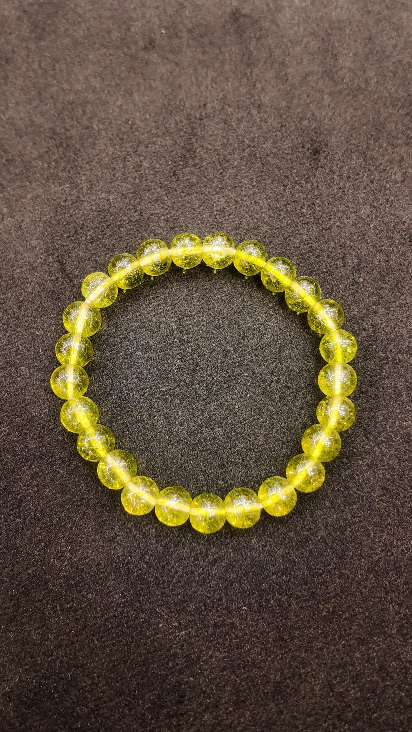 Natural Yellow Citrine Beaded Stretch Bracelet – Unisex