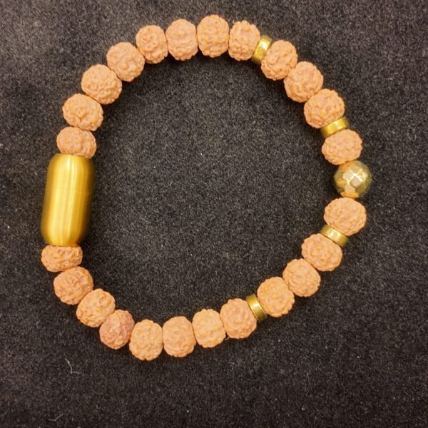 Pyrite & 5 Mukhi Rudraksha Bracelet