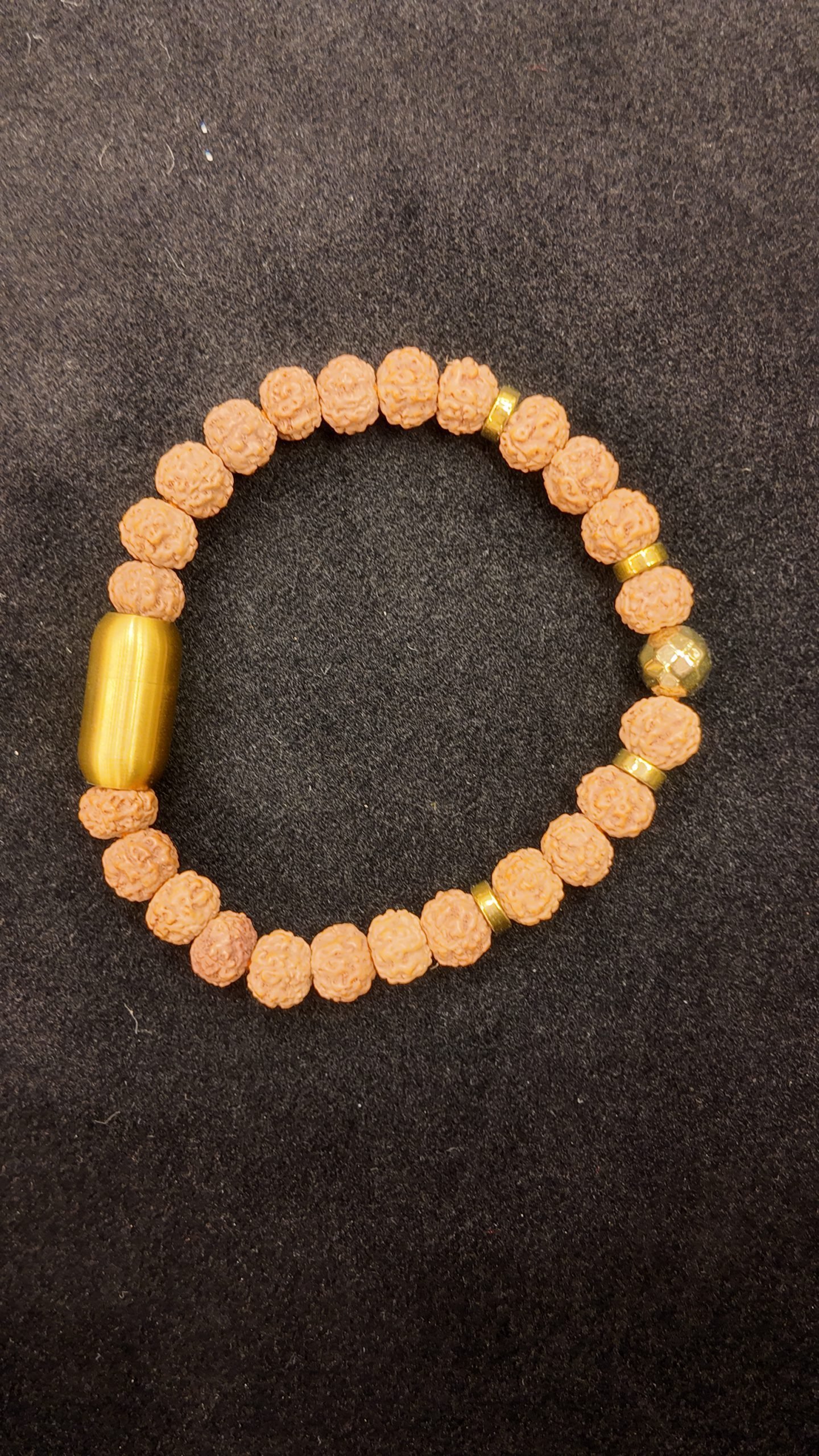 Pyrite & 5 Mukhi Rudraksha Bracelet