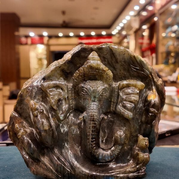 Labradorite Lord Ganesha Idol