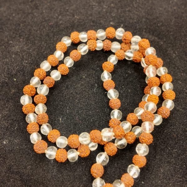 Rudraksha Sphatik Mala – 8mm