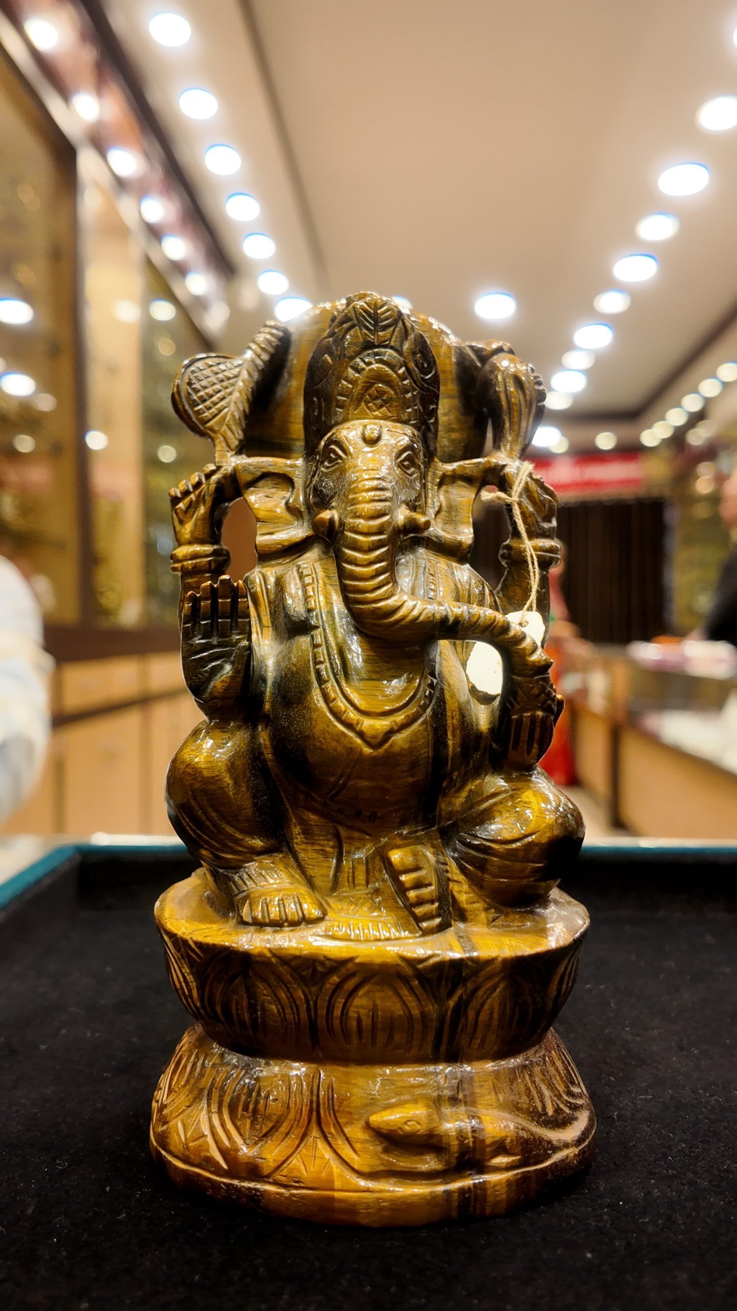 Golden Brass Ganesha Statue