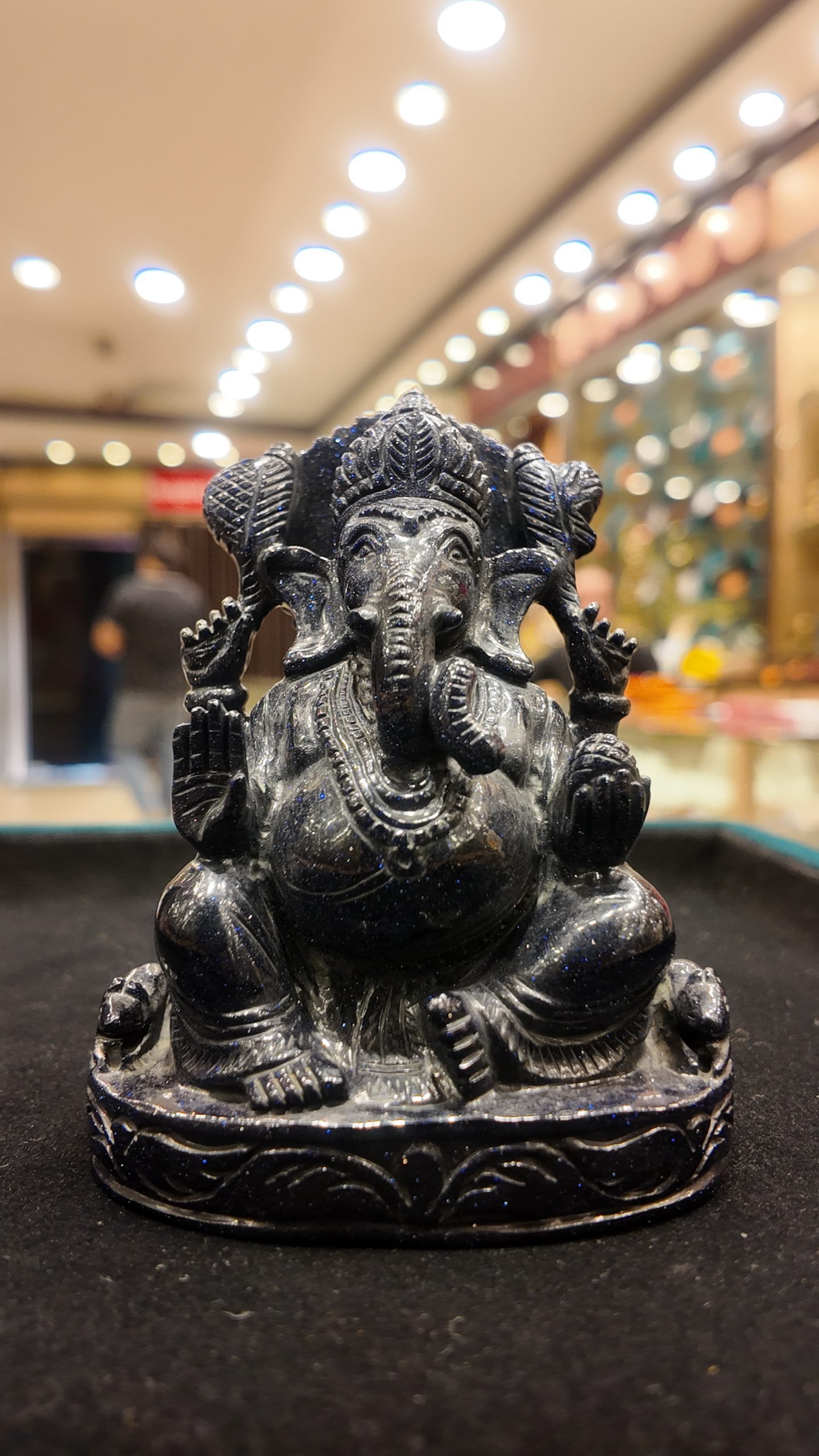 Black Marble Ganesh Ji Statue