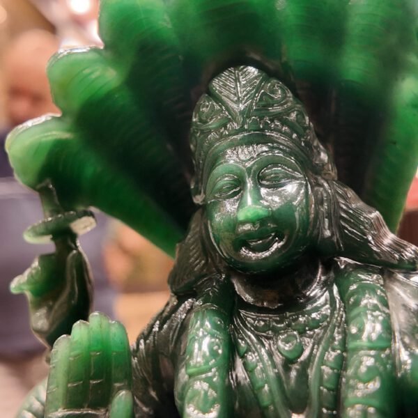 Vishnu Lakshmi in Colombian Green Jade