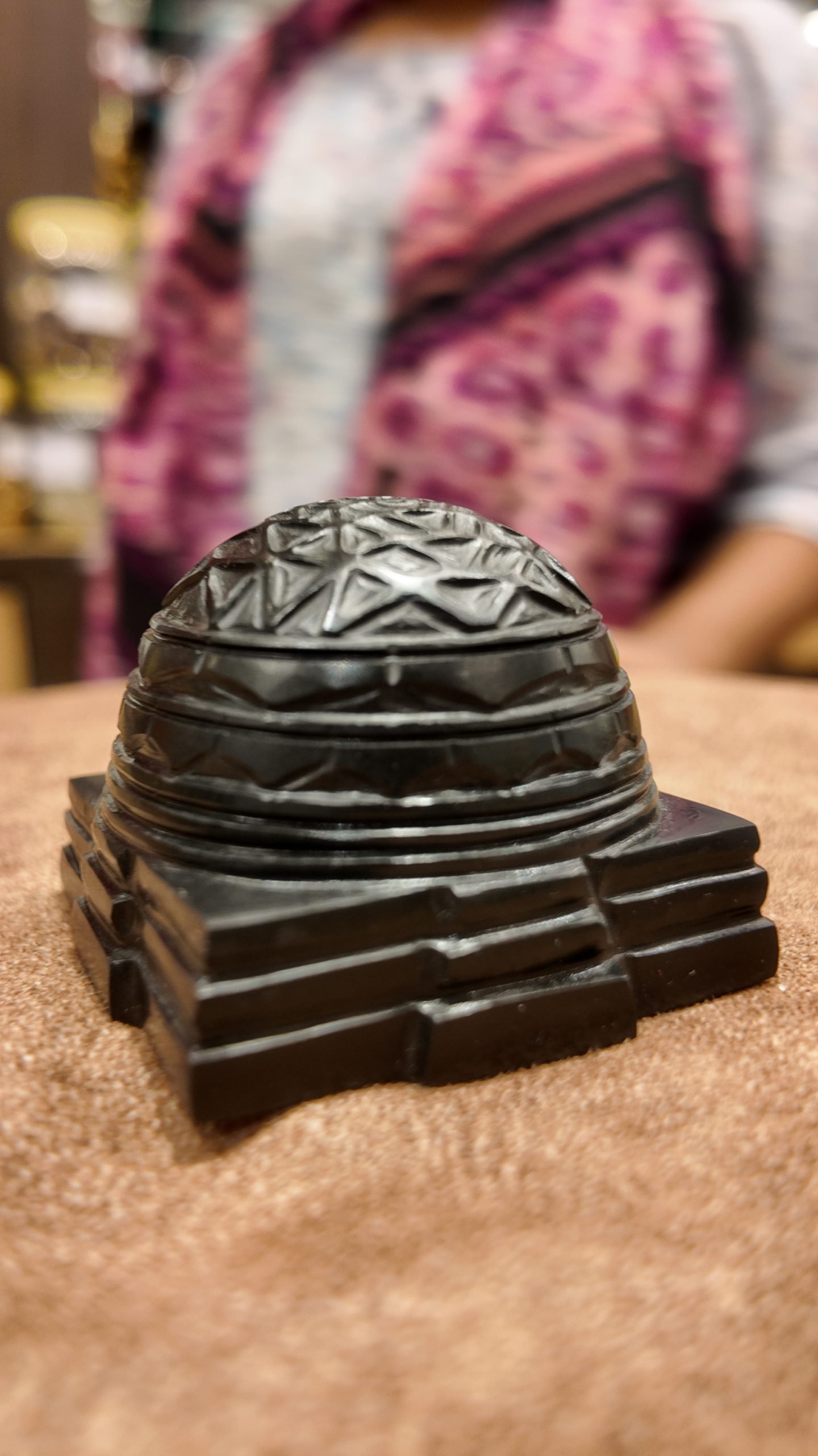 Black Shaligram Ardha Shree Yantra